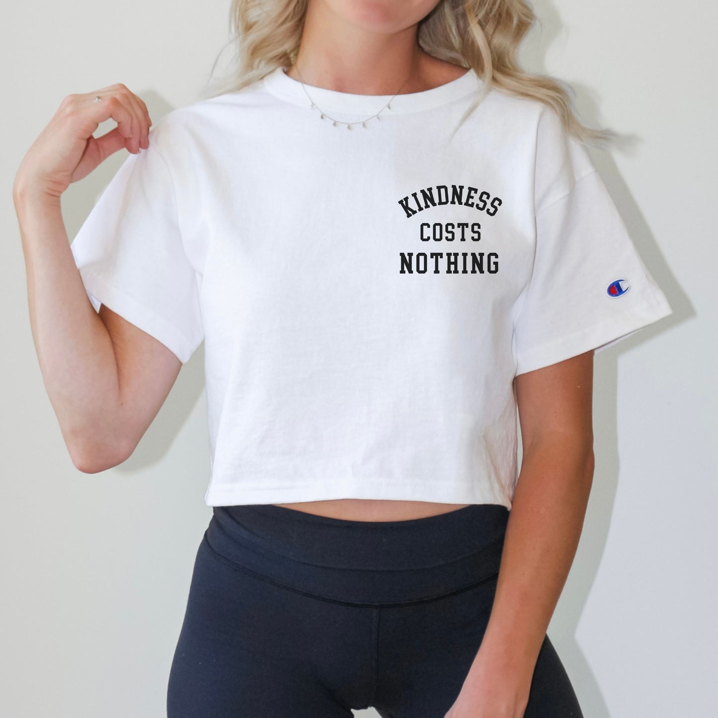 Kindness Costs Nothing Pocket | Cropped Tee - Coco & Rho