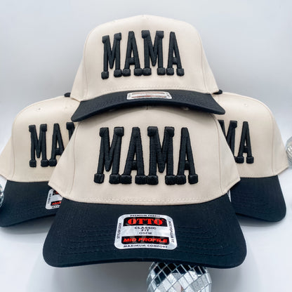 Mama Puff black + Cream - Trucker Hat