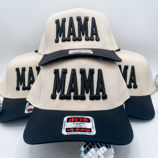 Mama Puff black + Cream - Trucker Hat