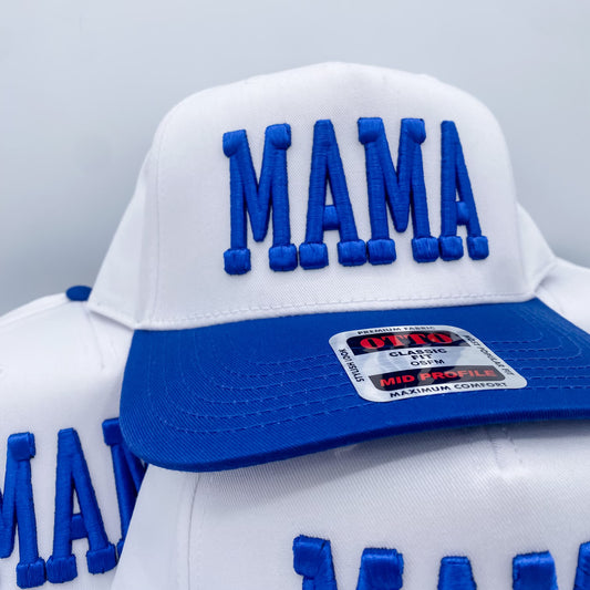 Mama Puff Blue + White - Trucker Hat