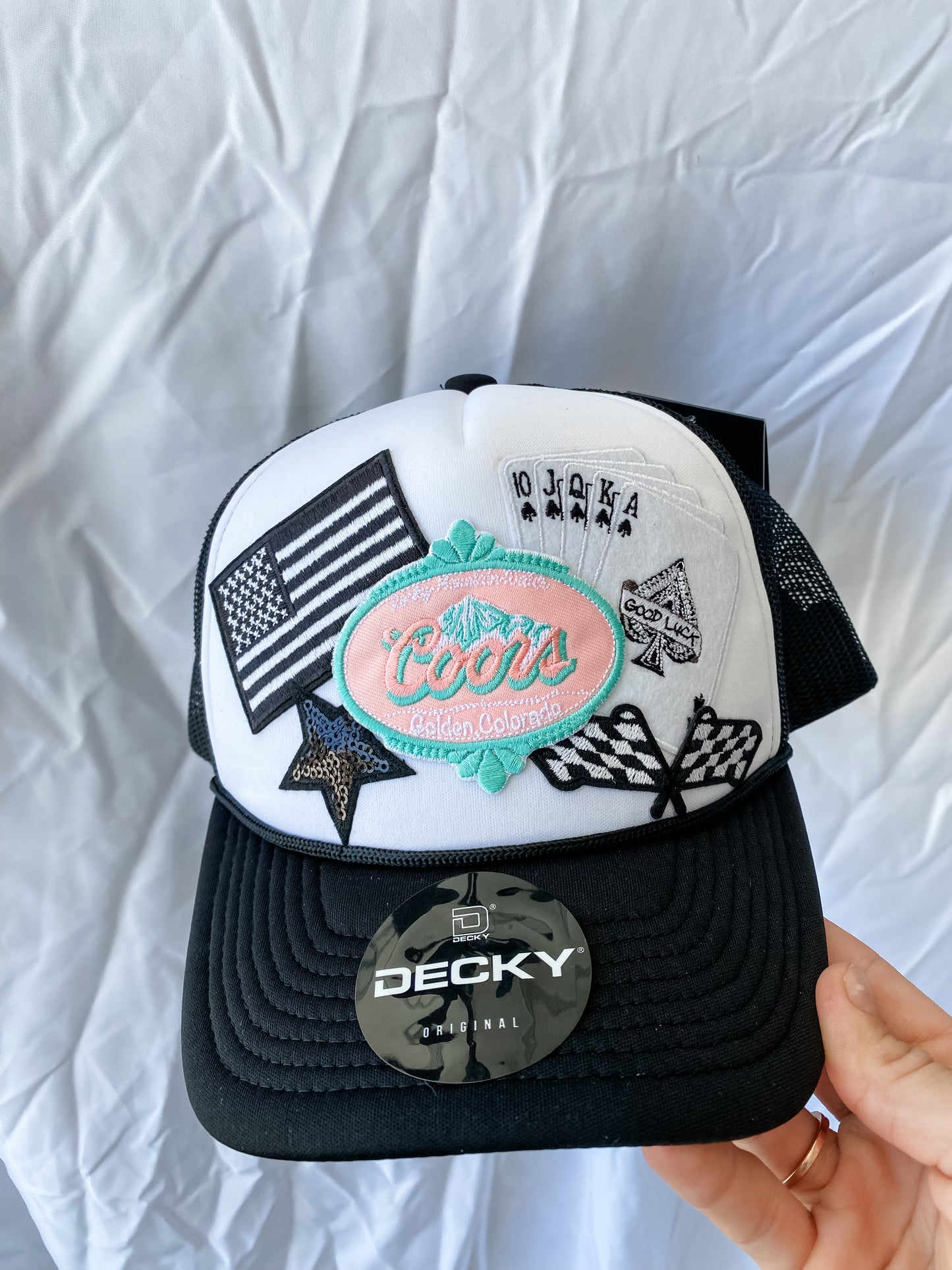 Coors- Black and White Trucker Hat - Coco & Rho