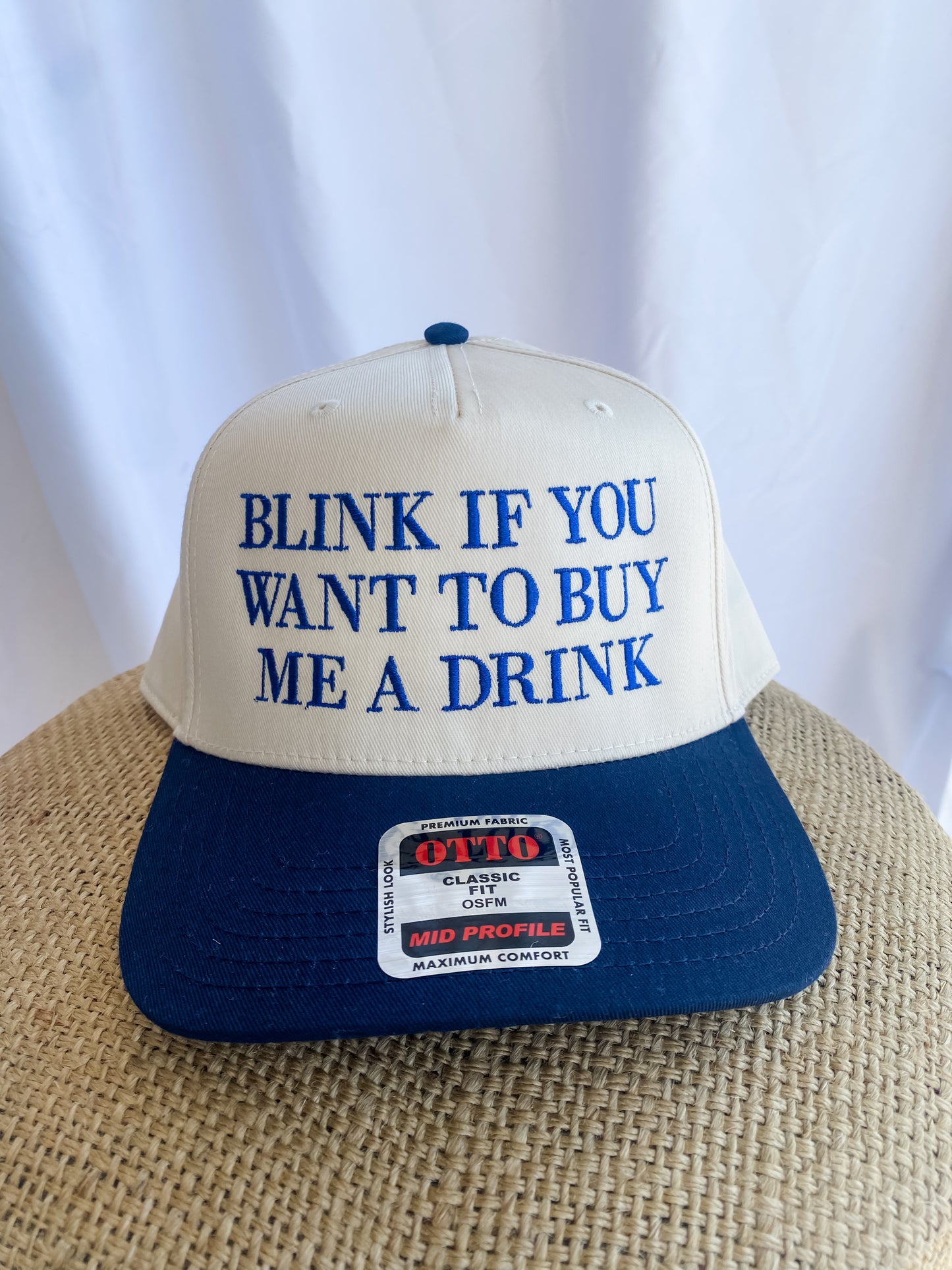 Blink if you want to buy me a drink- Trucker Hat