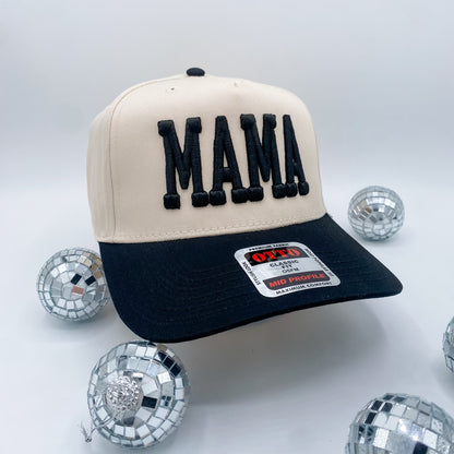 Mama Puff black + Cream - Trucker Hat