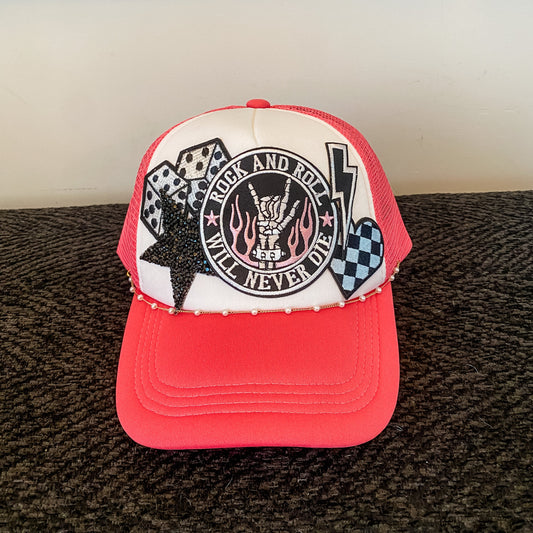Rock and Roll Will Never Die- Trucker Hat - Coco & Rho
