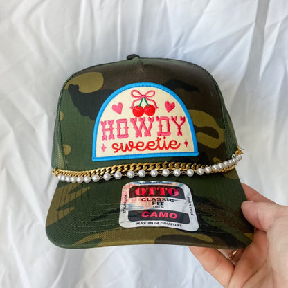 Howdy Sweetie Camo- Trucker Hat