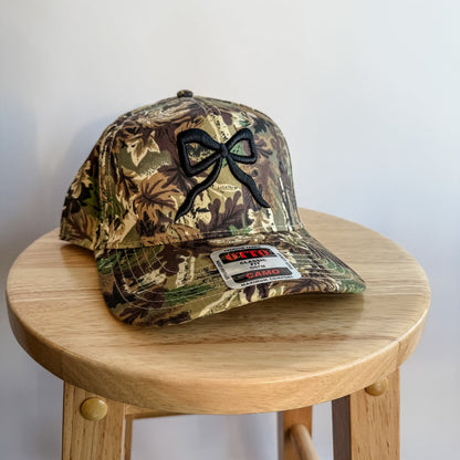 Bow Camo- Trucker Hat Black