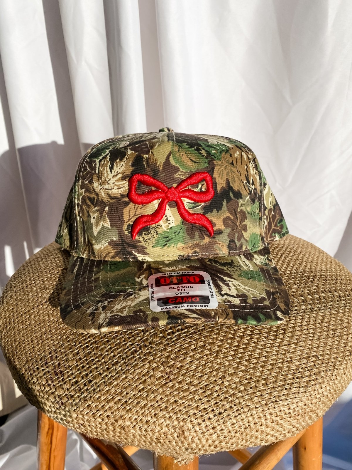 Christmas Bow Camo- Trucker Hat