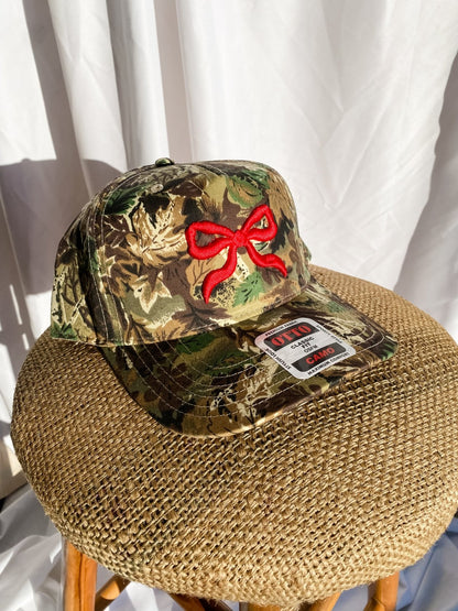 Christmas Bow Camo- Trucker Hat