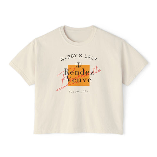 Custom Last Rendez Veuve Bachelorette Party Shirts, Boxy Comfort Colors Shirt