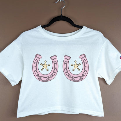 Horseshoes | Cropped Tee - Coco & Rho