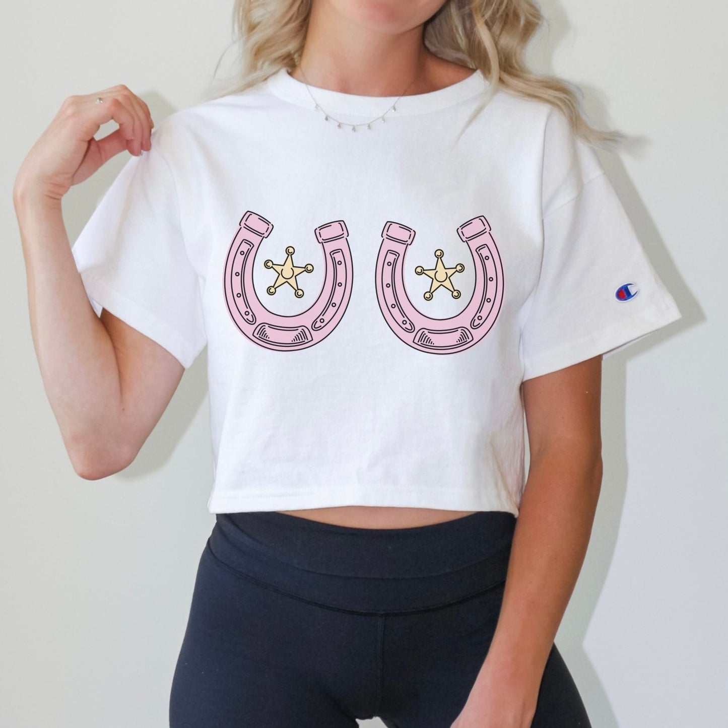 Horseshoes | Cropped Tee - Coco & Rho