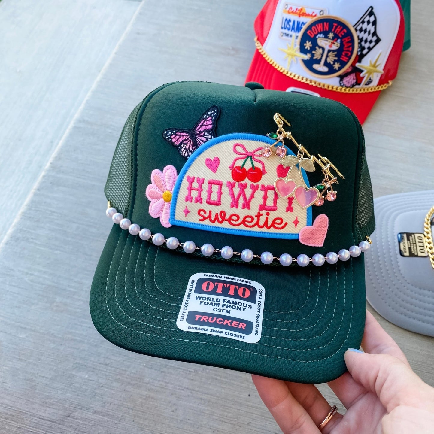 Howdy Sweetie Dark Green- Trucker Hat