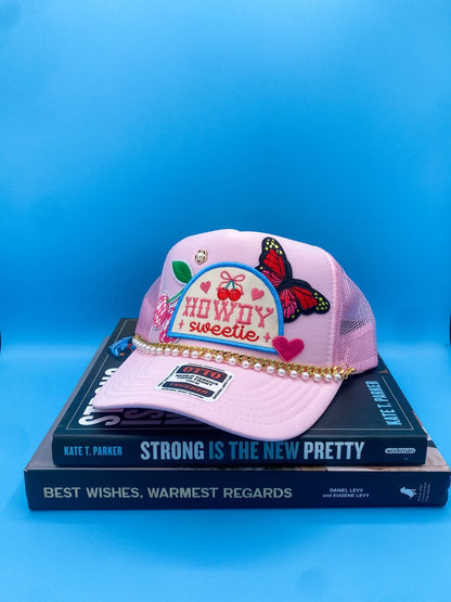 Howdy Sweetie Disco Light Pink- Trucker Hat