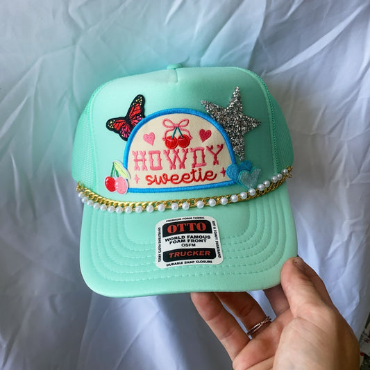 Howdy Sweetie Seafoam- Trucker Hat