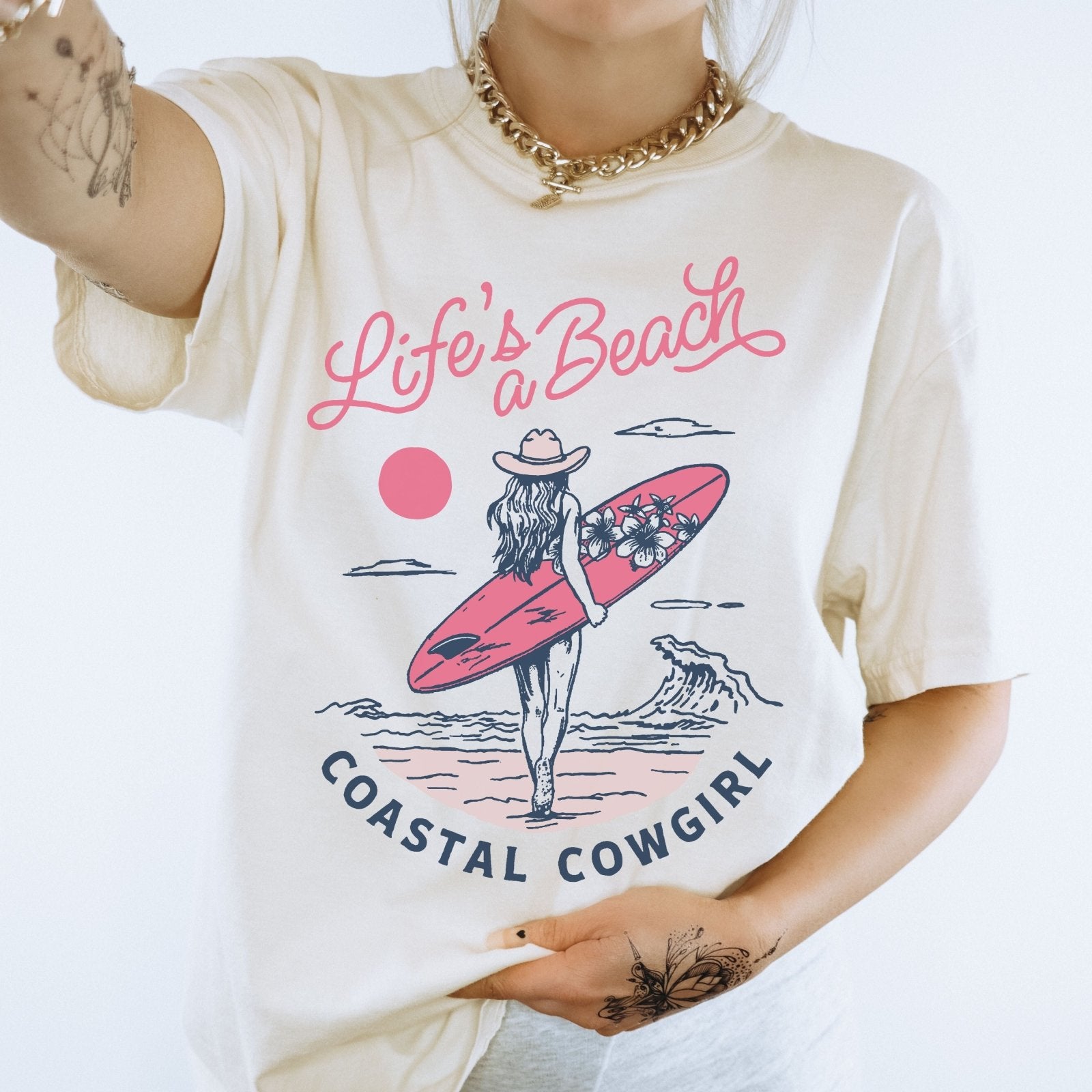 Life's A Beach, Coastal Cowgirl Tee - Coco & Rho