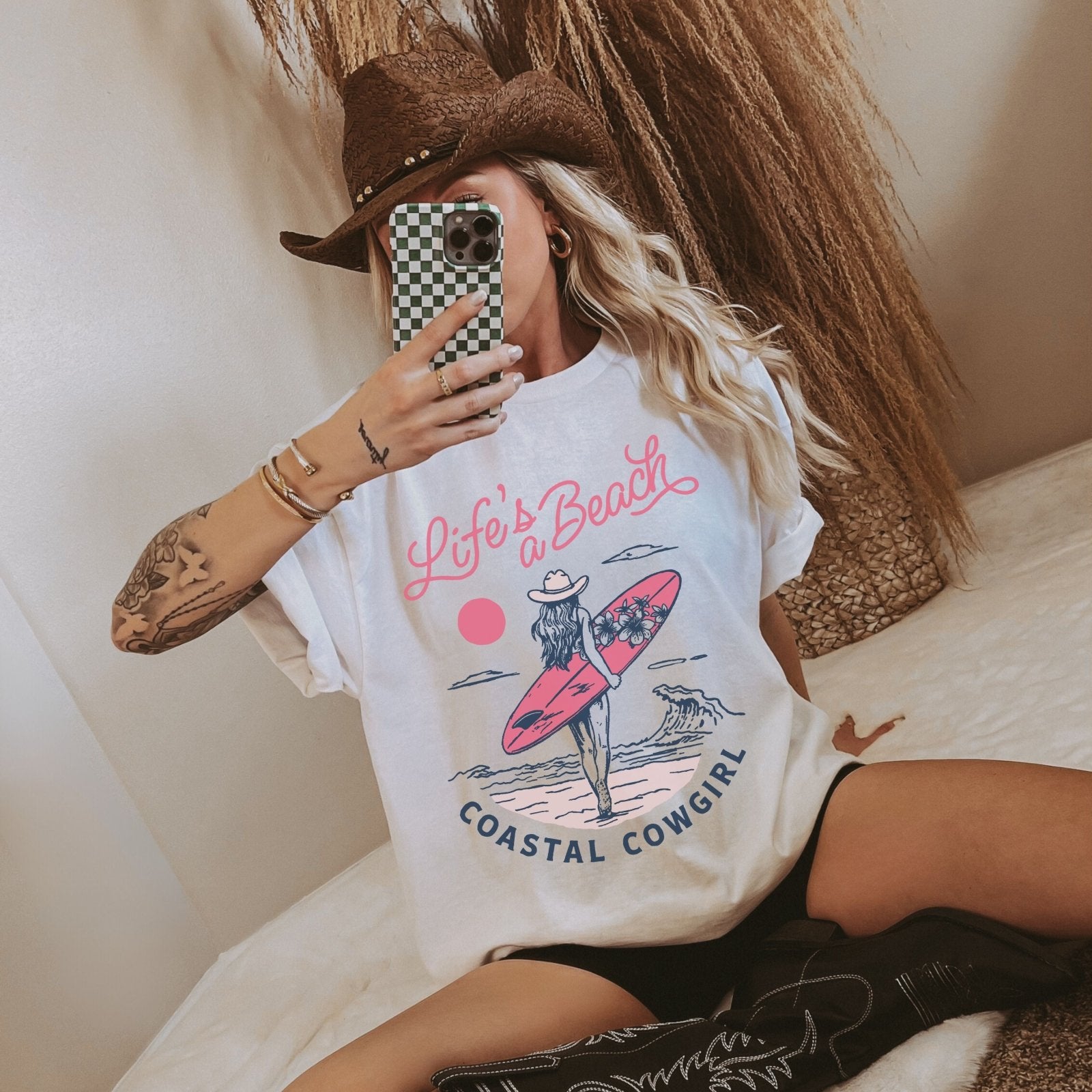 Life's A Beach, Coastal Cowgirl Tee - Coco & Rho