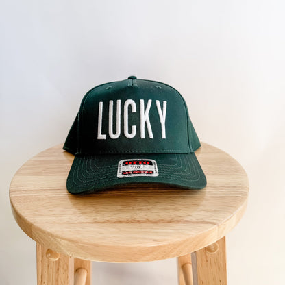 Lucky - Trucker Hat Dark Green