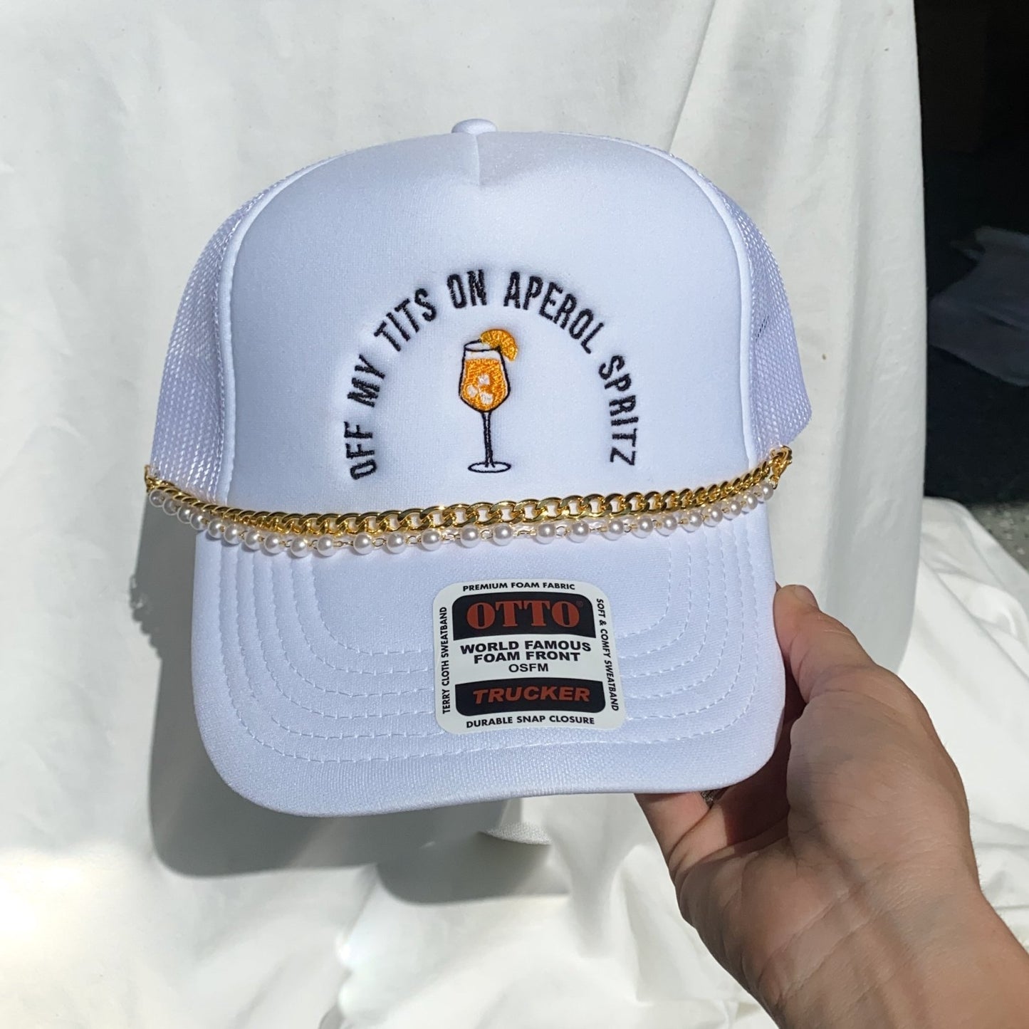 Off my ti*s on Aperol Spritz- Trucker Hat