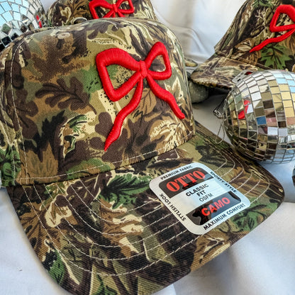 Red Bow Camo- Trucker Hat