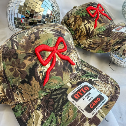 Red Bow Camo- Trucker Hat