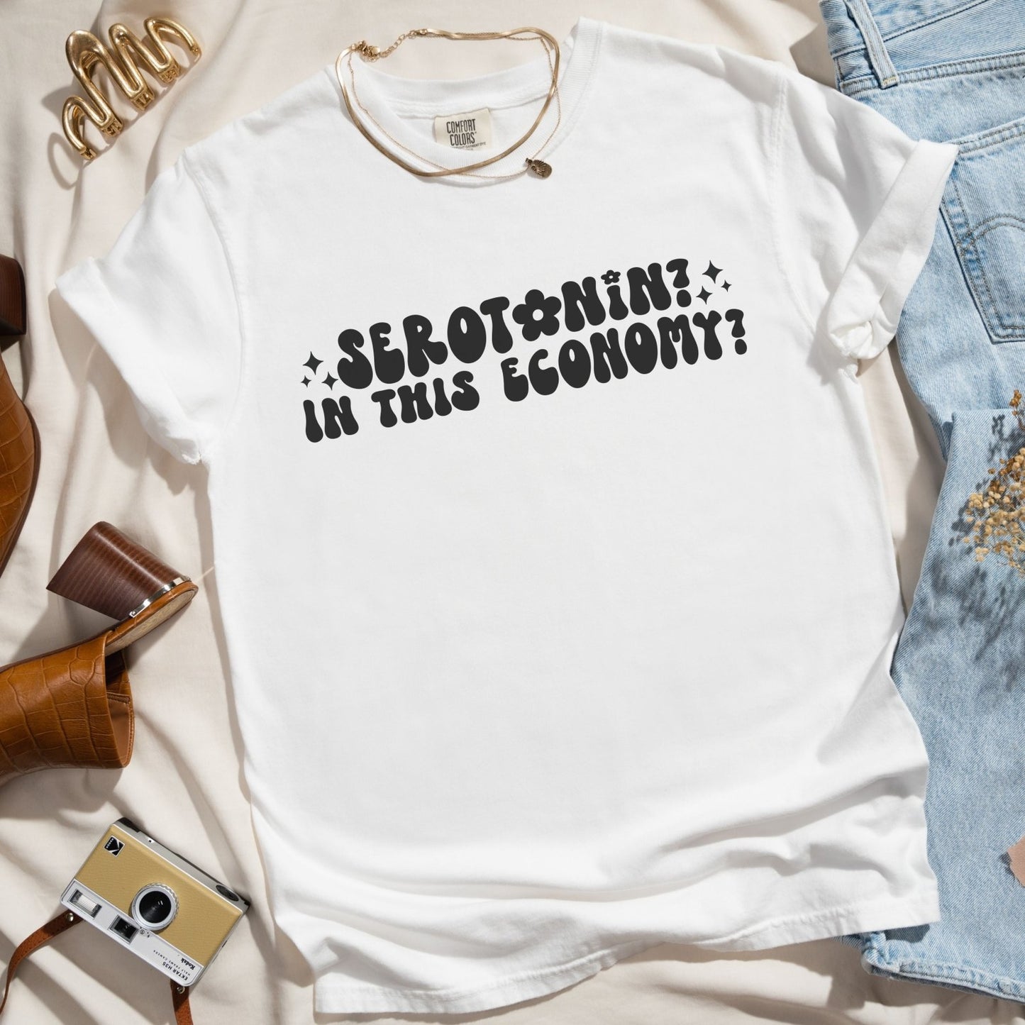 Serotonin? In this economy? | Comfort Tee - Coco & Rho