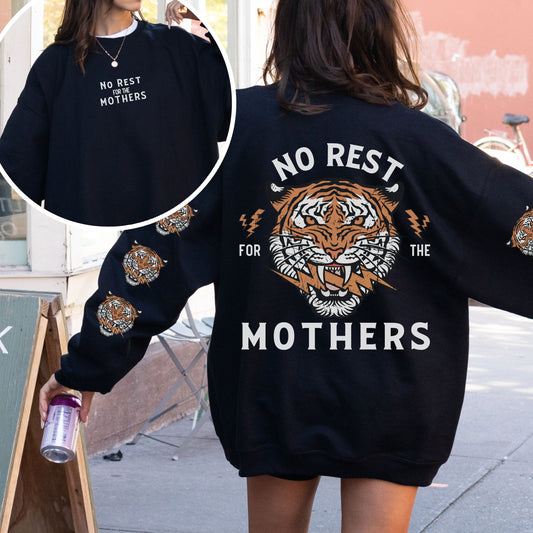 No Rest For The Mothers Front & Back- Crewneck - Coco & Rho